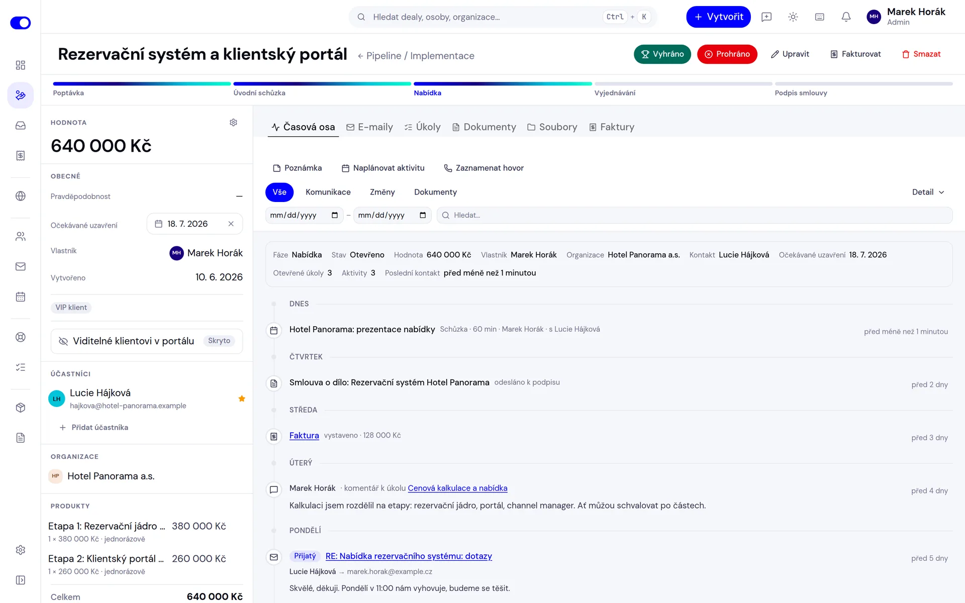 Todo el historial del cliente en un lugar